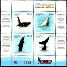 2008 Costa Rica Michel 1701-04/B26 Sea fauna 19.00 ?