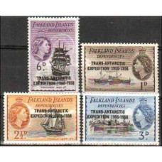1956 Falkland Islands Dependencies Mi.34-37 Overprint # 20.23-24.26 2.60