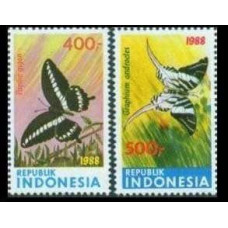 1988 Indonesia Mi.1284-1285 Butterflies 6.00 ?