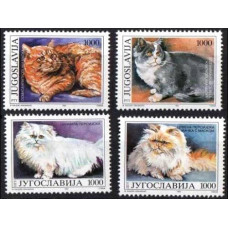 1992 Jugoslavia Mi.2544-2547 Cats 7.00 €