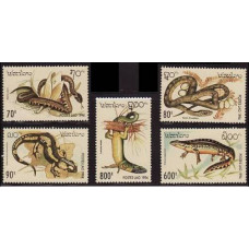 1994 Laos Michel 1414-1418 Reptiles 7.00 ?