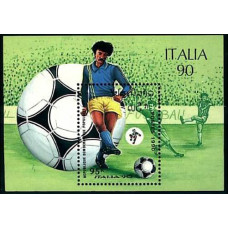 1990 Laos Mi.1188/B130 1990 World championship on football of Italien 3.00 ?