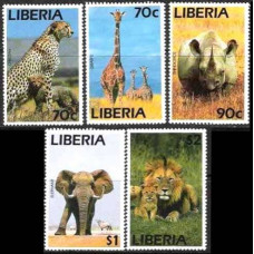 1995 Liberia Mi.1624-1628 Cats 20.00 ?