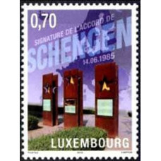 2010 Luxembourg Mi.1855 Signature de L'accoro de schengen 1.40 ?