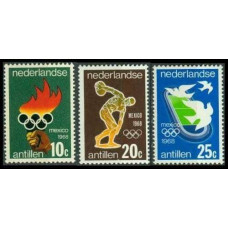 1968 Netherlands Antilles Mi.187-189 1968 Olympiad Mexiko 1.20 ?