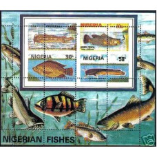 1991 Nigeria Michel B11** error perforation/Sea fauna ?