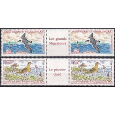 1988 St Pierre & Miquelon Mi.654-655x2Tab Migratory birds 14.00 ?