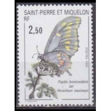 1991 St Pierre & Miquelon Mi.608 Butterflies 2,20 €