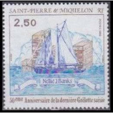 1988 St Pierre & Miquelon Mi.564 Ships with sails 2,00