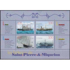 1999 St Pierre & Miquelon Mi.781-784/B6 Ships 4,50
