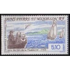 1993 St Pierre & Miquelon Mi.657 Ships with sails 2,80