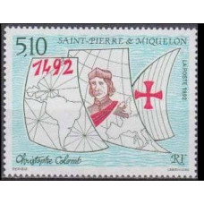 1992 St Pierre & Miquelon Mi.645 Ships with sails 2,50