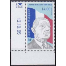 1995 St Pierre & Miquelon Mi.701 Charles de Gaulle 6,00