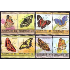 1985 Union Isand-Grenadines (St V) Mi.94-101 Butterflies 5.00 ?