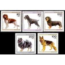 1995 Germany Mi.1797-1801 Dogs 8.00 €