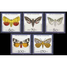 1992 Germany Mi.1602-1606 Butterflies 12,00 €