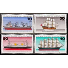 1977 Germany, West Mi.929-932 Ships with sails 4,50 €