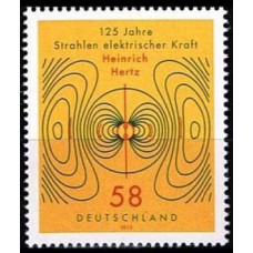 2013 Germany Mi.3036 Heinrich Hertz - 125 years of electric power rays
