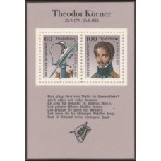 1991 Germany Mi.1559/B25 200 years Theodor Korner 3,00 €