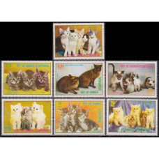 1976 Guinea Equatorial Mi.1016-1022 Cats 3,50 €