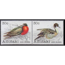 1981 Aitutaki Mi.392-393Paar Birds 6,40 €