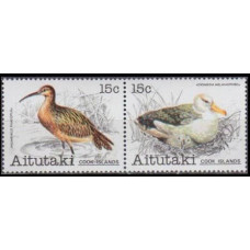 1981 Aitutaki Mi.386-387Paar Birds 4,40 €