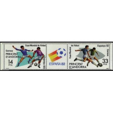 1982 Andorra spa, Michel 155-56strip 1982 World championship on football of Spanien 4.50 €