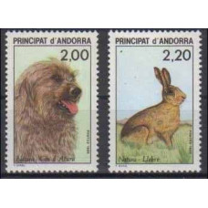 1988 Andorra fr Mi.394-95 Dogs 3,00 €