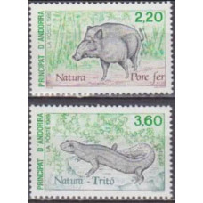 1989 Andorra fr Mi.403-404 Reptiles 3,50
