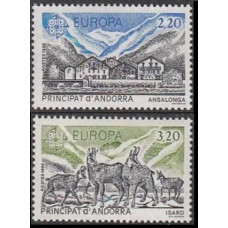 1986 Andorra fr Mi.369-370 Fauna / Europa 10,00 €