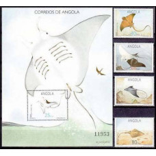 1992 Angola Mi.869-872+873/B12 Sea fauna 11,50 €