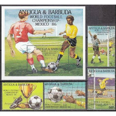 1986 Antigua & Barbuda Mi.968-971+972/B115 Overprint - ARGENTINA CHAMPIONS 19,00 €