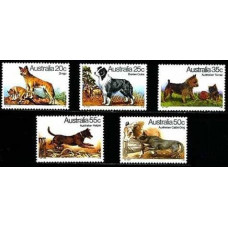 1980 Australia Mi.700-704 Dogs 3,00