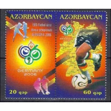 2006 Azerbaijan Mi.640-641 2006 World championship on football Germania 4.00