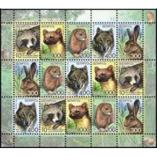 2008 Belarus Mi# 707-711 (Kl) Fauna Wild Animals Definitive issue