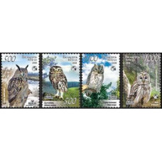 2008 Belarus Mi# 750-753 Fauna Birds Owls