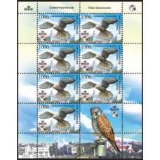 2010 Belarus (sheetlet) Fauna Bird of the year. Kestrel