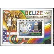 1984 Belize Mi.751/B63 1984 Olympiad Los Angeles 5.00