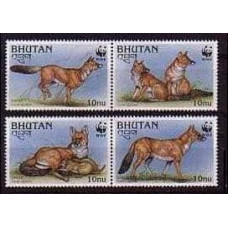1997 Bhutan Mi.1687-1690 WWF / Fauna 3.00 €
