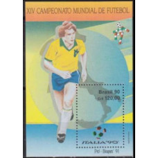 1990 Brazil Michel 2357/B84 1990 World championship on football of Italien 7.50 €