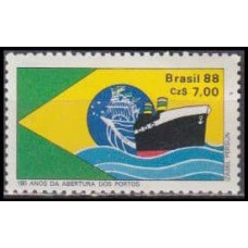1988 Brazil Mi.2243 Ships 0,40