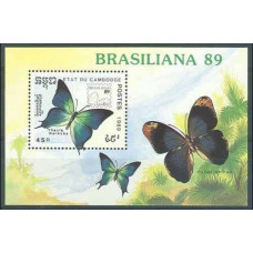 1989 Cambodge(Kampuchea) Mi.1082/B170 Butterflies 6,50 €