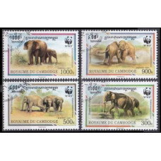 1997 Cambodge(Kampuchea) Mi.1680-1683used Fauna 1,10 €