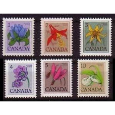 1977 Canada Mi.651-656 I Flowers Perf. 12:12,5 1,30 €