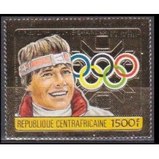 1984 Centralafrica Mi.1069gold 1984 Olympiad Sarajevo 15,00