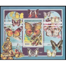 1995 Centralafrica Mi.1657/B Lux Butterflies 9,50