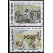 1988 Centralafrica Mi.1386-1387 Fauna 2,80