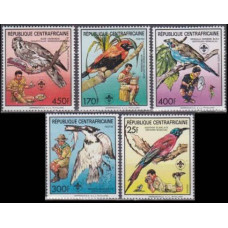 1988 Centralafrica Mi.1322-1326 Scouts and birds 14,00