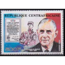 1990 Centralafrica Mi.1447 Charles de Gaulle 4,00 €