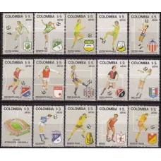 1982 Colombia Michel 1562-1576 1982 World championship on football of Spanien 10.00 €